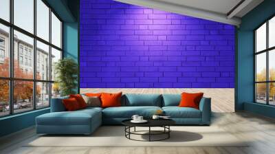 Spotlight background. Empty brick wall interior Wall mural