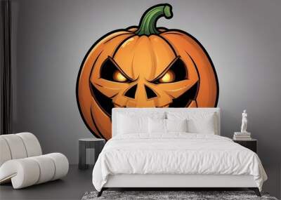 Halloween pumpkin image vector for t-shirt design Wall mural