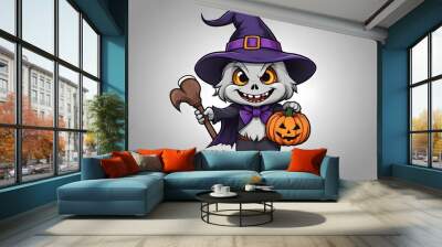 Halloween pumpkin image vector for t-shirt design Wall mural