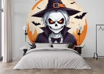 Halloween t-shirt design Wall mural