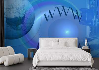 Technology and world wide e-commerce Wall mural