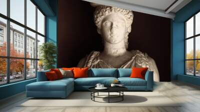 Decorative Caryatid statue inside a building in Athens, Greece. Wall mural