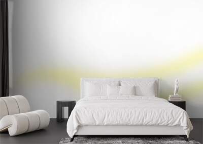 Abstract neon gold wave on transparent background Wall mural