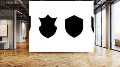 Collection of shield icons. Shields icons set. Set of shields on an isolated background. Protection. Different shields in black for your design EPS 10 Wall mural