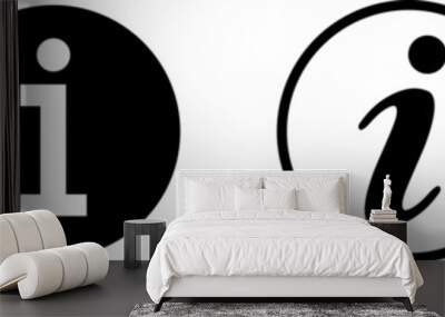 Info icons set. Information icon on isolated on white background. Black info button. Info symbol. Vector EPS 10 Wall mural