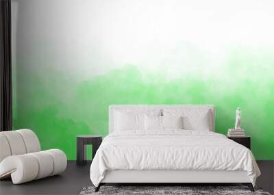 Realistic green clouds or smoke on a transparent background. Green fog or smoke. PNG image Wall mural