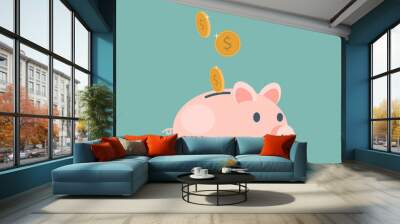 Saving money - vector illustration Wall mural