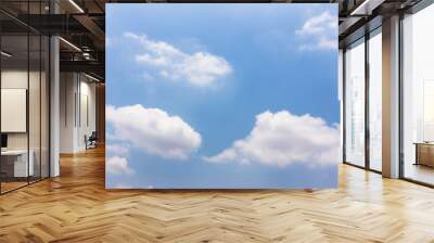 Blue sky with clouds background Wall mural