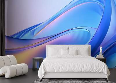 Blue, abstract, yellow background, light purple and light blue colors, innovative page design Wall mural