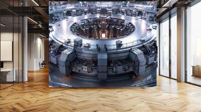 Futuristic Science Fiction Technology Circular Platform Wall mural