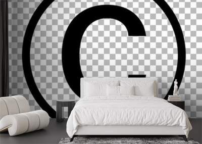 copyright symbol on transparent background. copyright sign. copyright icon Wall mural