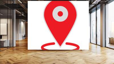 location map icon on white background. flat style. location map icon for your web site design, logo, app, UI. gps pointer mark symbol. gps pointer mark sign. Wall mural