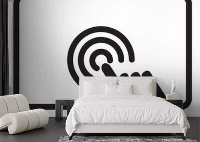 Touch screen icon on white background. touch gesture sign. pointer on screen symbol. flat style. Wall mural