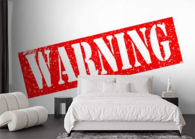 warning stamp on white background.  warning stamp sign. Wall mural