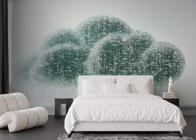 Abstract Cloud with Data Visualization Elements Wall mural