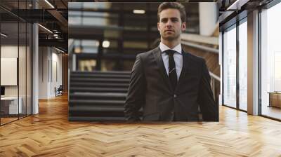 Modern business man wearing in a luxury suit
 Wall mural