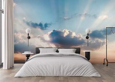 panorama landscape of sky with clouds in the twilight Wall mural