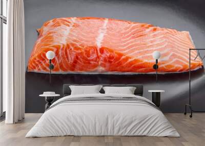 Piece of raw fresh salmon Wall mural