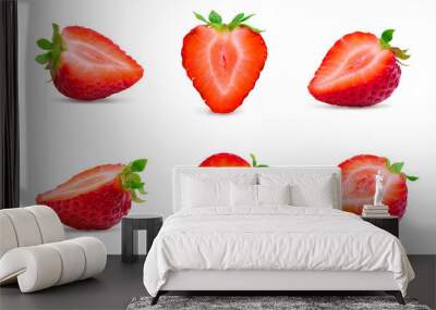 strawberry halves Wall mural