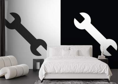 wrench on black and white  Wall mural