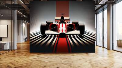 Racing car on formula 1 track created with AI	
 Wall mural