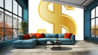 gold dollar symbol 3D realistics Wall mural