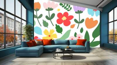 Abstract art vector. Creative Hand drawn various shapes and doodle object elements	 Wall mural