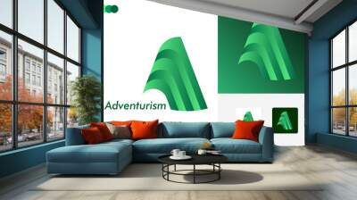 Adventurism Logo Template Design Wall mural