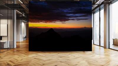 Mountain sunset sky with cloud sun light nature landscape Wall mural