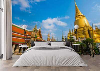 Wat phra kaew grand palace building buddha temple Wall mural