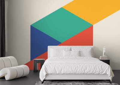 Abstract geometric shape layout design template background Wall mural