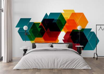 Abstract geometric shapes background vector illustration Wall mural