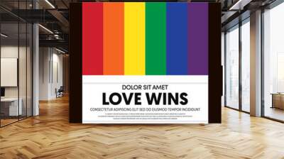 LGBT community poster design template background Wall mural