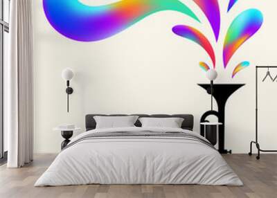 Music modern retro vintage abstract poster background Wall mural