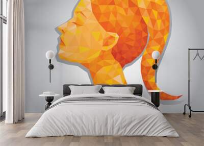 the horoscope virgo,the zodiac virgo,the virgo in triangle shape Wall mural