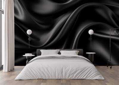 black silk satin background Wall mural