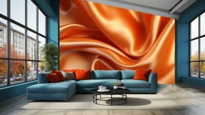 orange silk satin background Wall mural