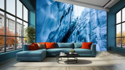 Abstract photograph of the Matanuska Glacier in Alaska  Wall mural