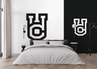 c h letter monogram logo design Wall mural