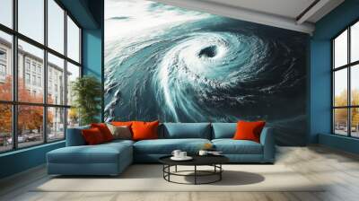 A swirling mass of water in the ocean Wall mural