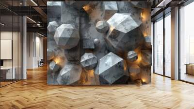 Abstract background with geometric composition Wall mural