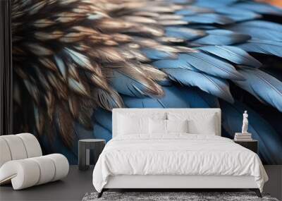 close up of the feathers of a eagle. feathers closeup background
 Wall mural