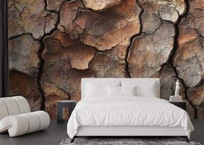 Photo of a seamless texture of chestnut bark Wall mural