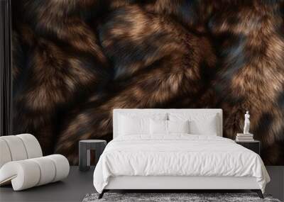 Photorealistic seamless texture of fine mink fur Wall mural