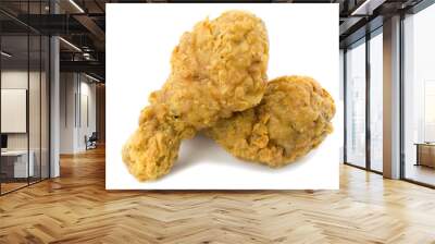 fried chicken meat isolated on white background Wall mural