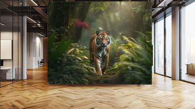 tiger in the jungle AI Generated Wall mural