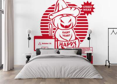 Halloween Celebrate  Graphic Design for T shirt Street Wear and Urban Style Wall mural