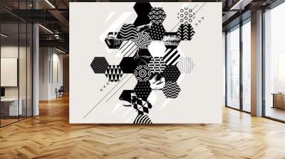 Abstract geometric composition Wall mural