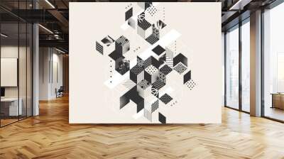 Abstract modern geometric background Wall mural