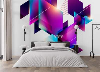 Multicolored geometric background	 Wall mural